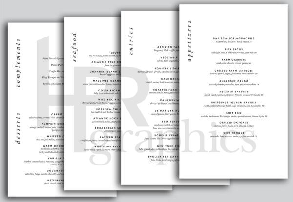 California French - Menu Insert