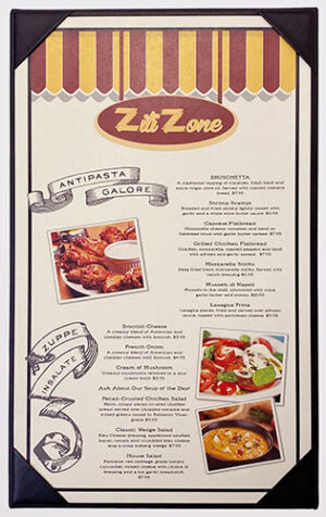 Ziti Zone - Menu Insert