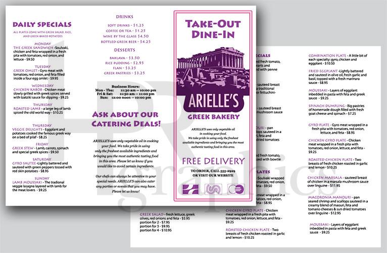 Greek - Takeout Menu