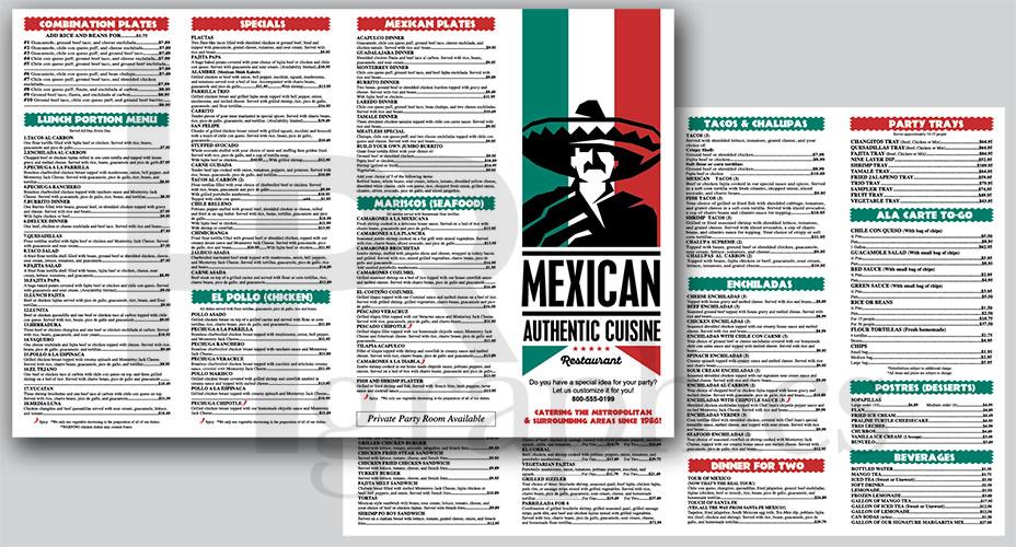 Mexican - Takeout Menu