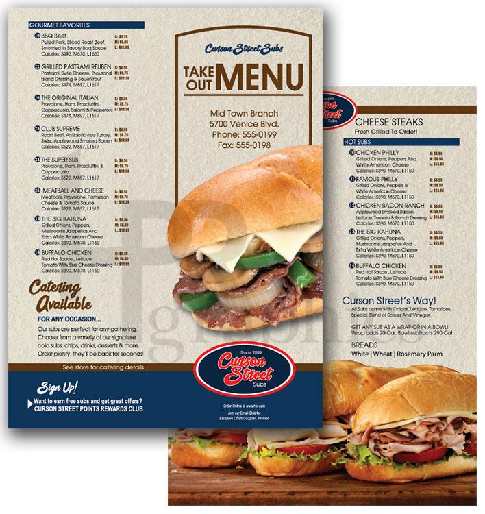 Subs - Takeout Menu