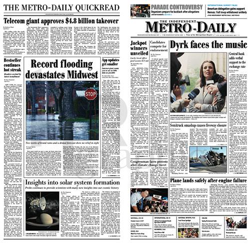 Front Cover - Independent Metro Daily - Dyrk