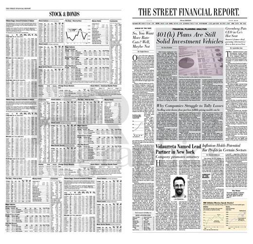Front Cover - Street Financial Report (WSJ Style)