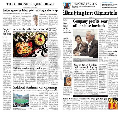 Front Cover - Washington Chronicle 01