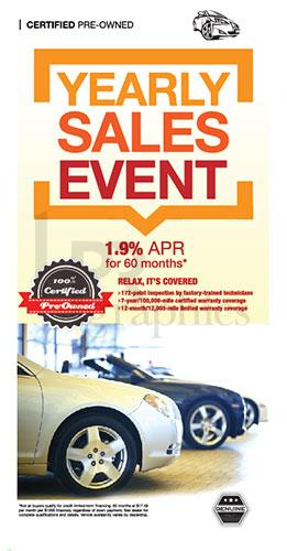 Interior Ad - Car Sales Event