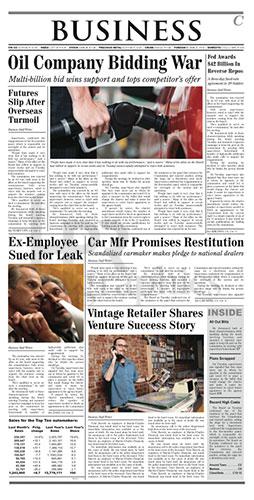 Section Cover - Business - Oil Company