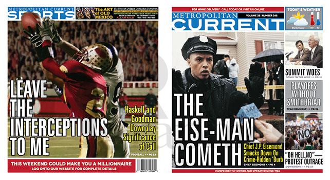 Tabloid Cover - Metro Current - Eise-Man Cometh