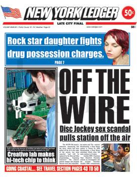 Tabloid Cover - NY Ledger (NY Post Style)