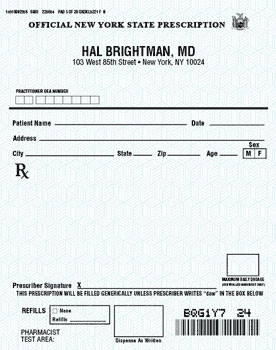 Prescription Pad - NY