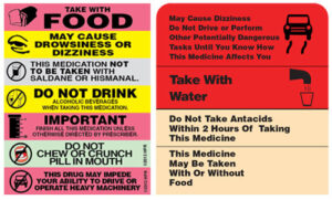 Prescription Bottle Warnings
