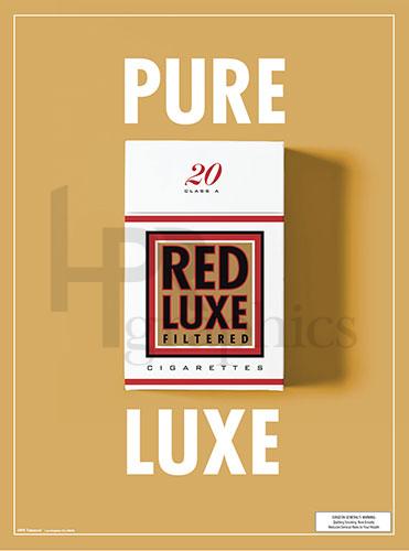 Advertising Poster - Red Luxe Cigarettes