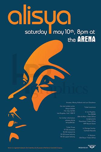 Alisya - Vintage - 1970s - Music Poster