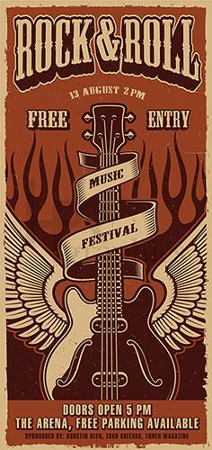Rock and Roll Festival - Music Poster