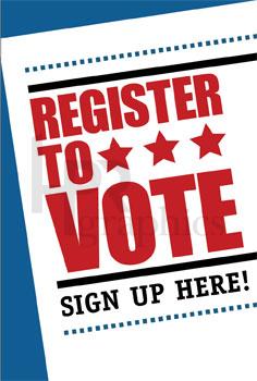 Advertising Poster - Sandwich Board - Vote 1