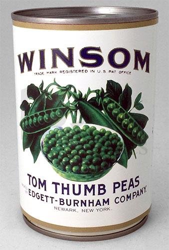 Winsom Tom Thumb Peas - 1940s