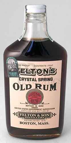 Liquor - Feltons Rum Pint - 1920s