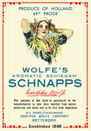 Liquor - Wolfes Schnapps - 1940s
