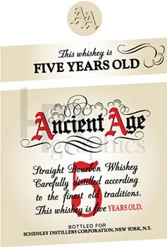 Liquor - Ancient Age Bourbon - 1940s