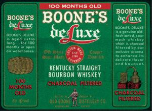 Liquor - Boones Bourbon - 1940s