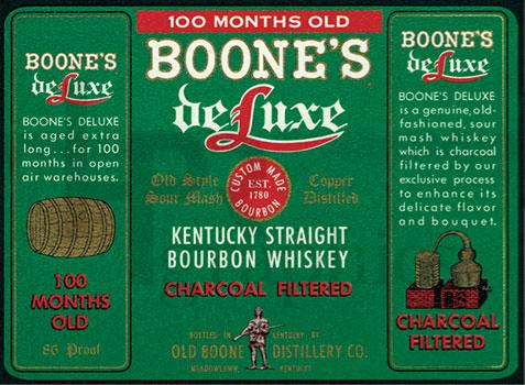 Liquor - Boones Bourbon - 1940s