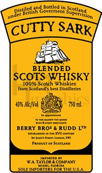 Liquor - Cutty Sark Scotch - 1940s