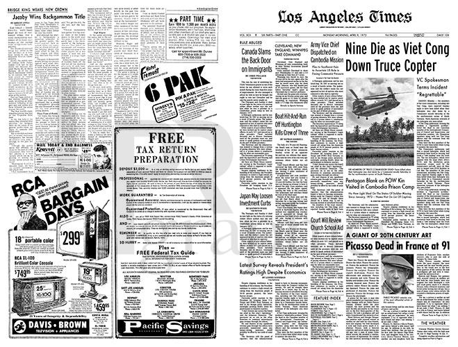 Newspaper - Los Angeles Times - 1973 - 02