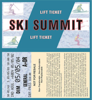 Ski Lift Ticket 01