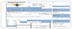 Airline Ticket - Blue