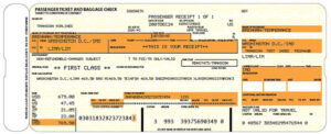 Airline Ticket - Orange
