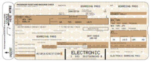 Airline Ticket - Tan