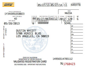 Car Registration - CA