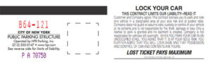 Parking Garage Ticket