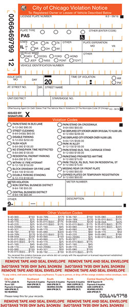 Parking Ticket - Chicago