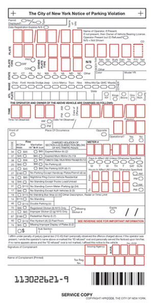 Parking Ticket - NYC 02