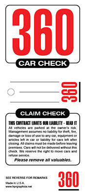 Parking Valet Ticket 04