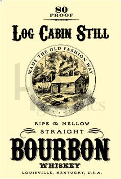 Liquor - Log Cabin Bourbon - 1870s