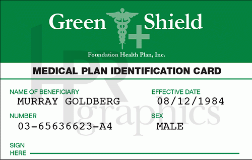 Greenshield Medical Plan Card - 1980s