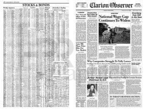 Newspaper - Clarion Observer - 1980s