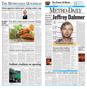 Newspaper - Independent Metro Daily - 1990s