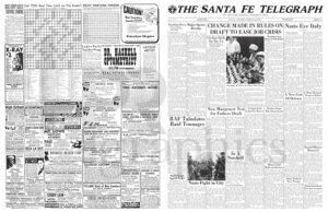 Newspaper - Santa Fe Telegraph - 1943