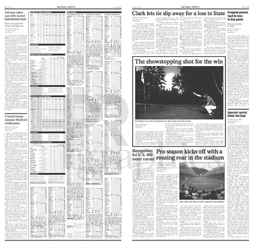 Newspaper - Star Current - Sports - 1980s