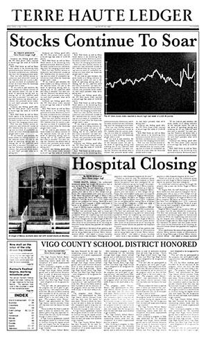 Newspaper - Terre Haute Ledger - 1989