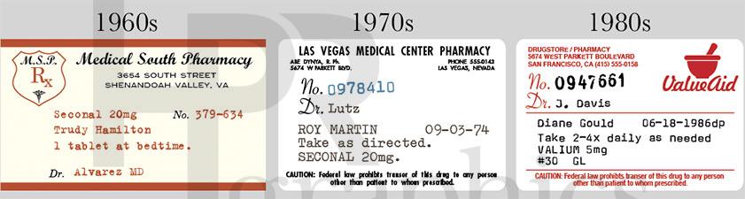 Prescription Labels - Assorted Vintage