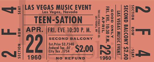 Ticket - Concert - 1960