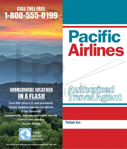 Airline Ticket Jacket - Pacific Air - 1990s