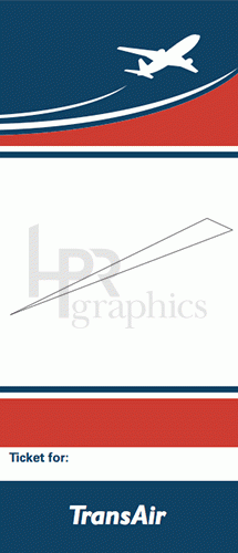 Airline Ticket Jacket - TransAir - 1980s