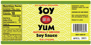 Soy Yum Soy Sauce - 17oz