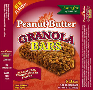 Peanut Butter Granola Bars Box