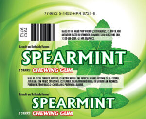 Spearmint Chewing Gum