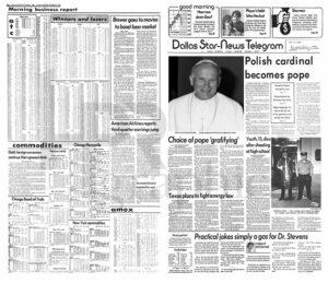 Newspaper - Dallas Star-News Telegram - 1978